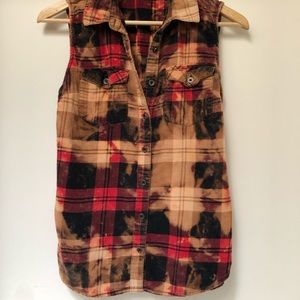 Forever 21 button down distressed tank
